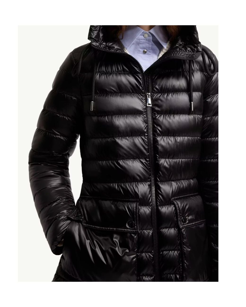 Moncler Black Jasmin Zip-Up Quilted Jacket