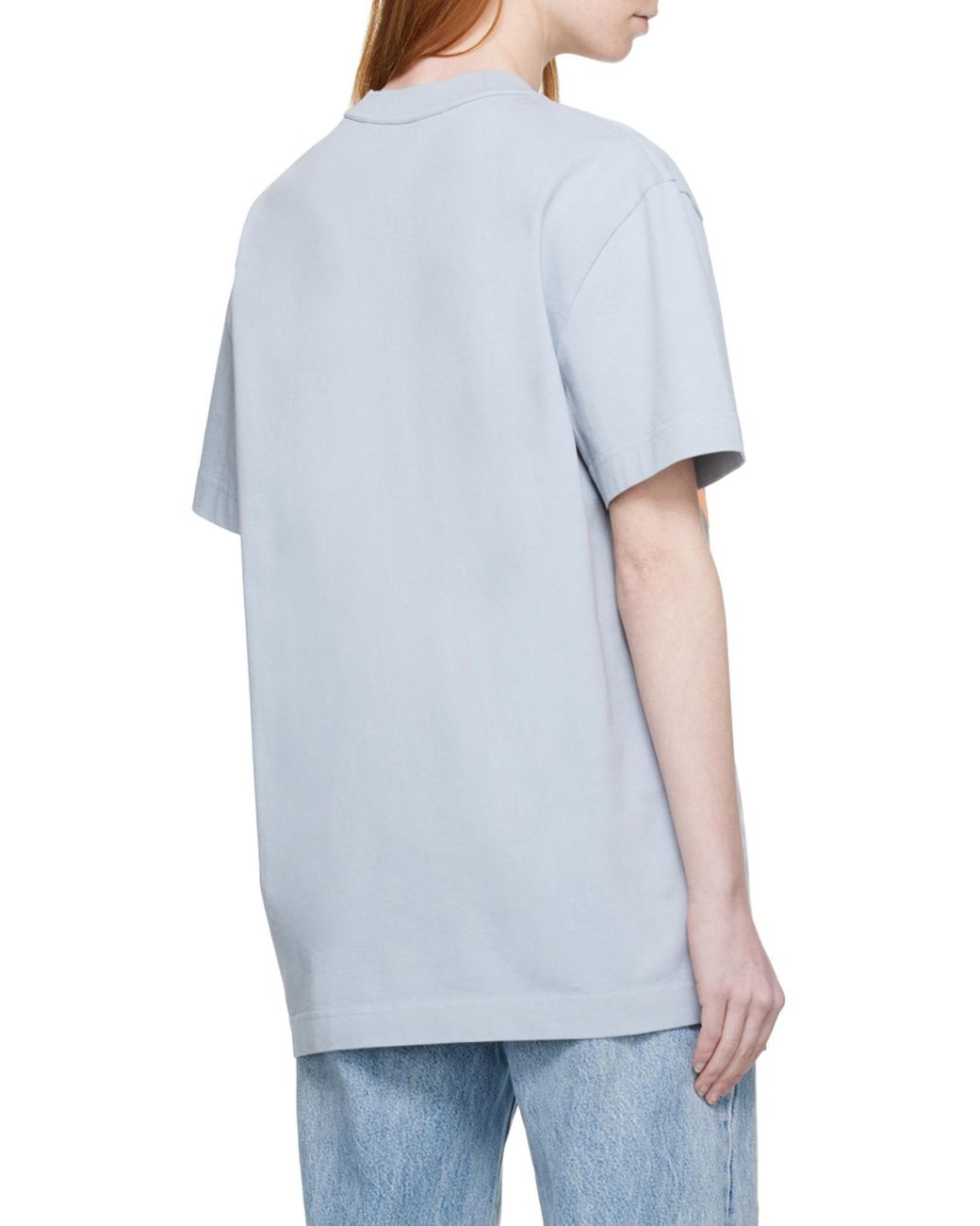 Alexander Wang Gray Graphic Printed Crewneck T-Shirt