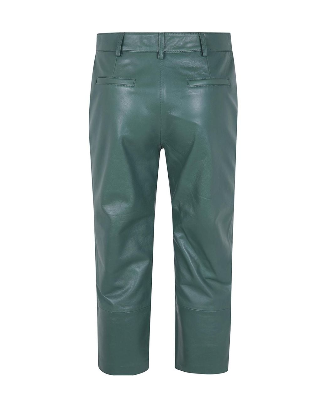 Frankie Shop Green Lior Leather Trousers