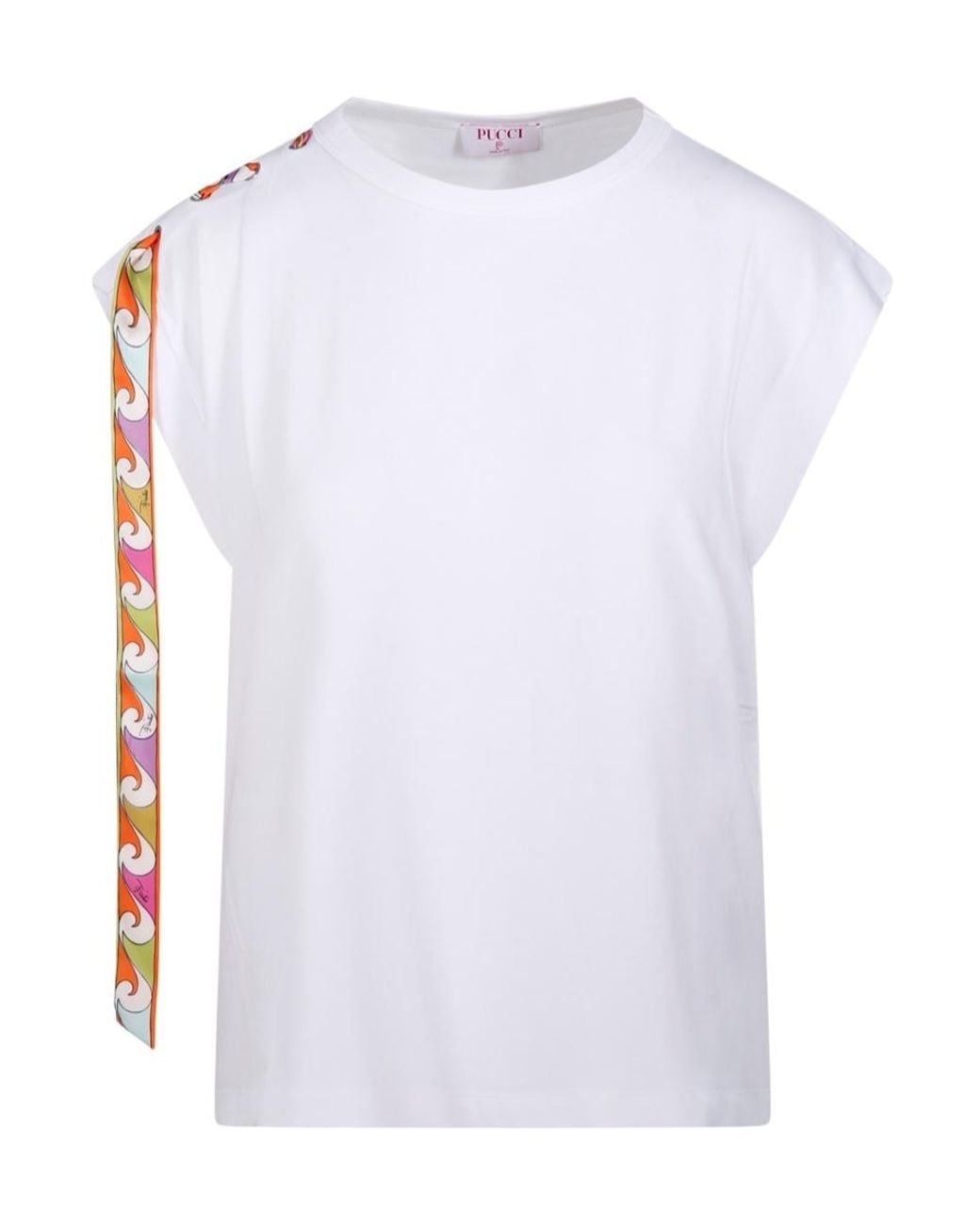 Emilio Pucci White Pucci Foulard Detailed T-Shirt