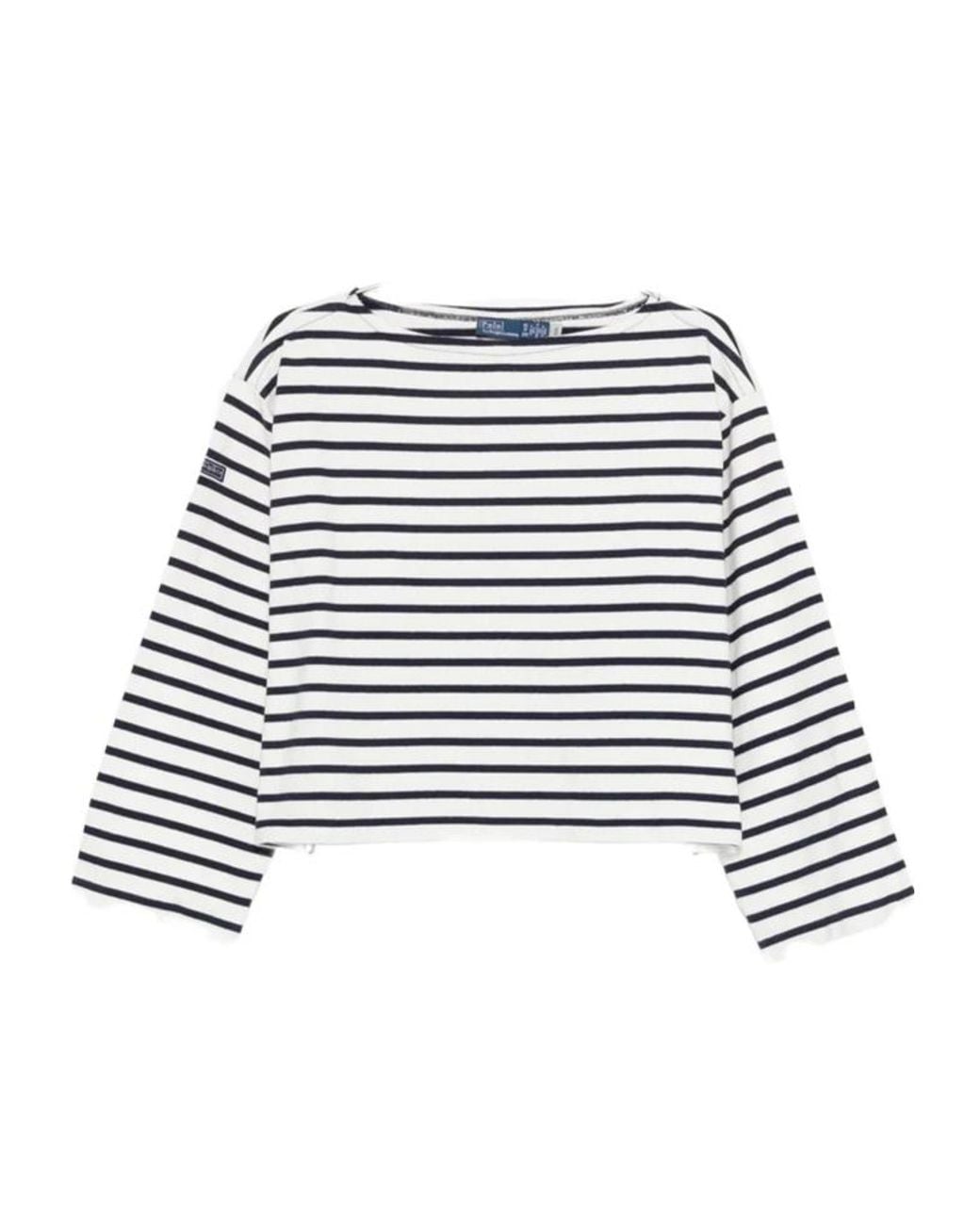 Polo Ralph Lauren White Striped Crewneck T-Shirt