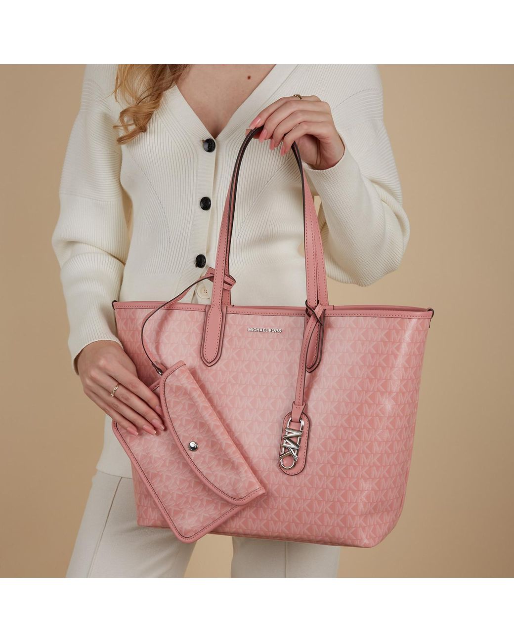 Michael Kors Pink Logo Shoulder Bag