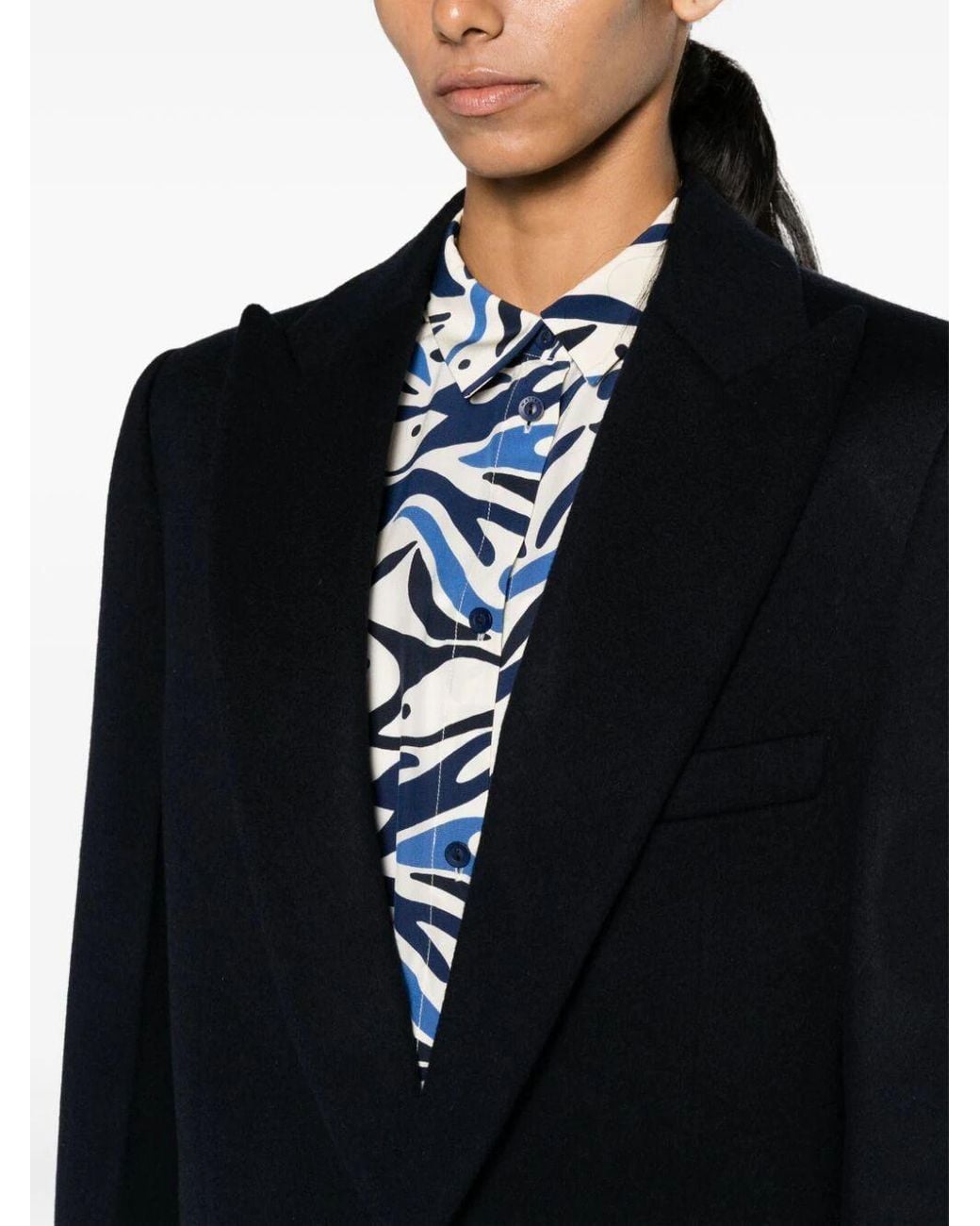Victoria Beckham Black Straight Hem Blazer