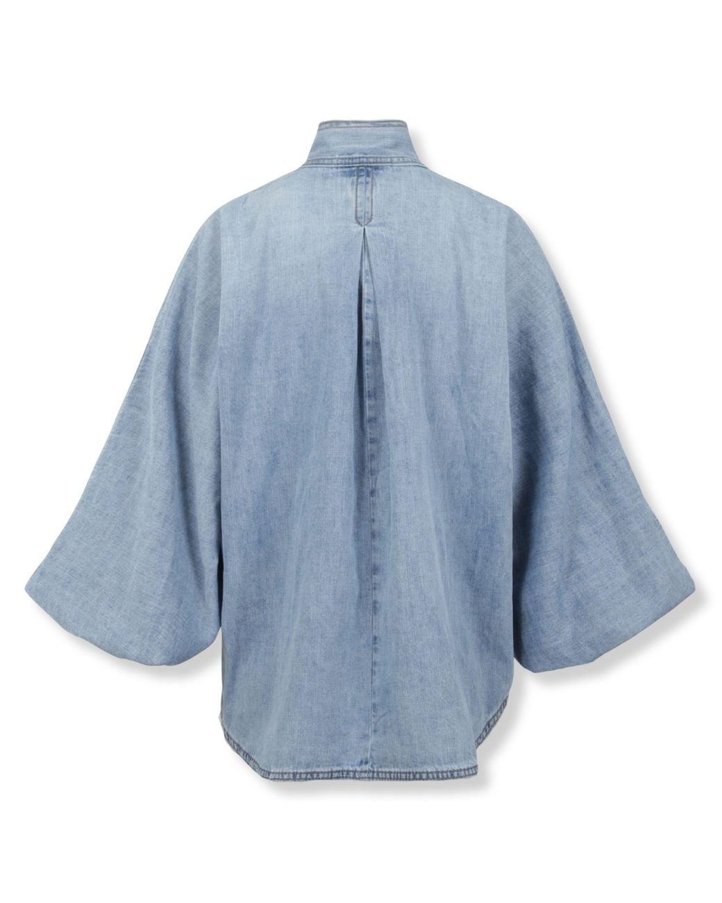 Zimmermann Blue Bow-Neck Denim Top
