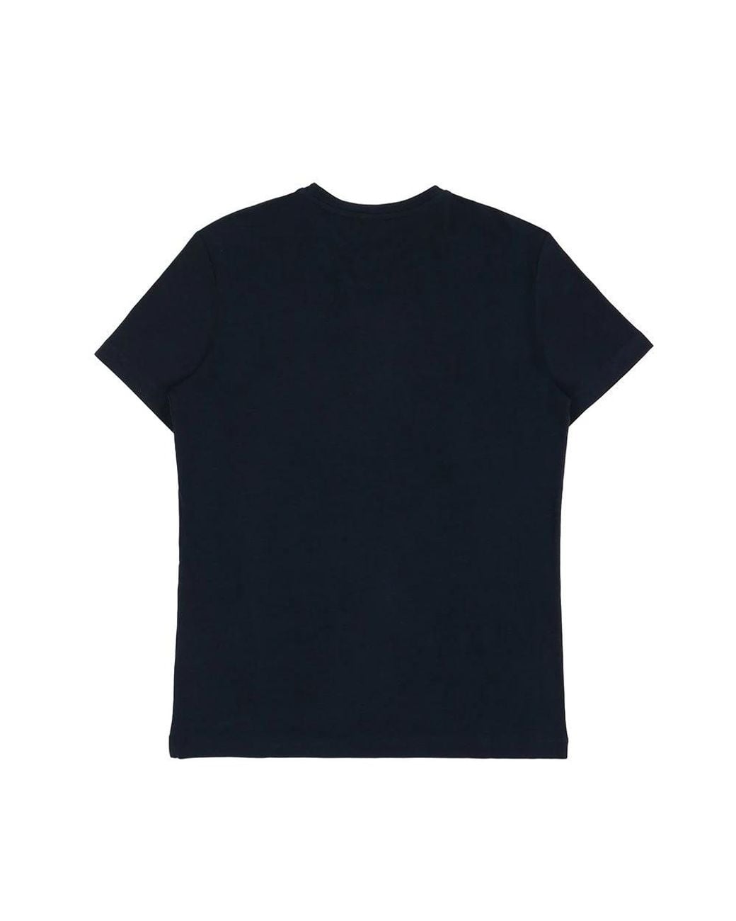 Armani Collezioni Blue Crew-Neck Logo T-Shirt for men