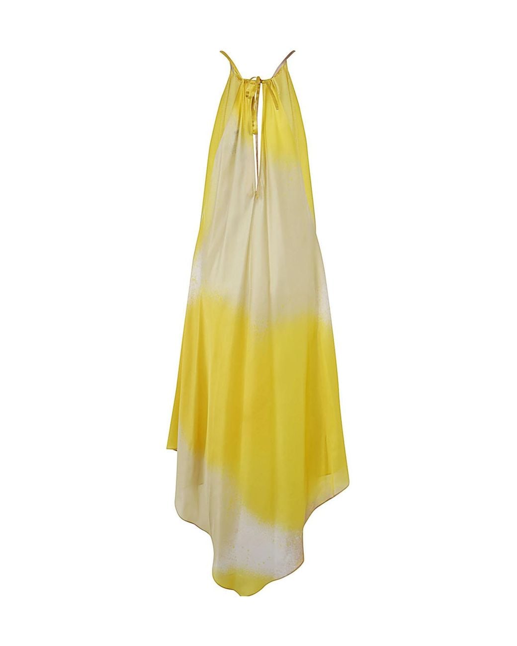 Gianluca Capannolo Yellow Handkerchief Hem Dress