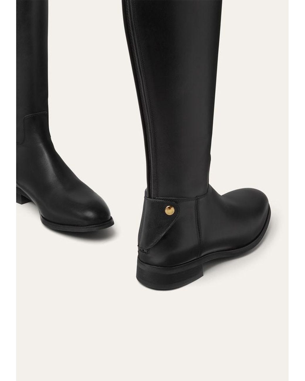 Loro Piana Black Horseriding High Boot for men