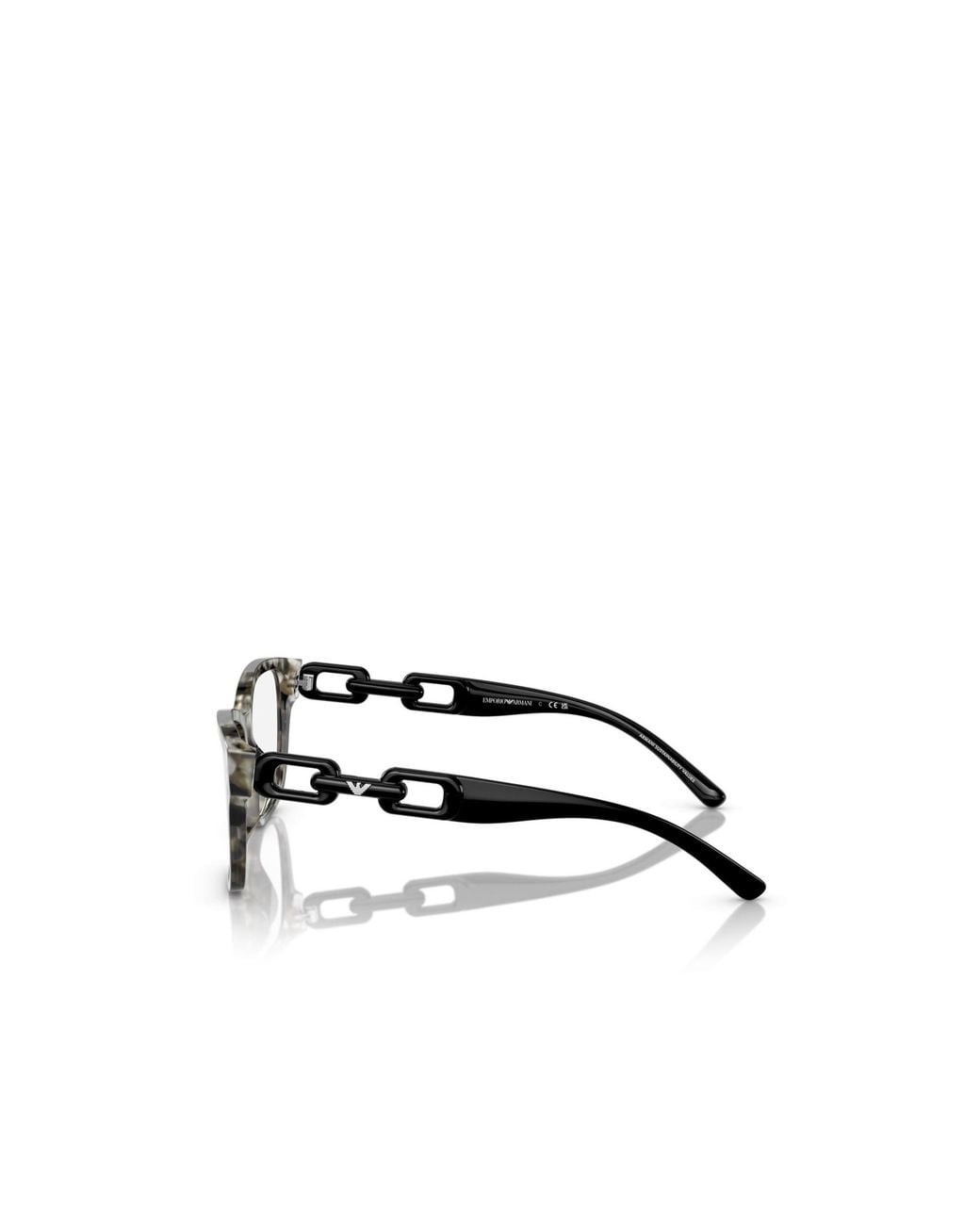 Emporio Armani White Square Frame Glasses