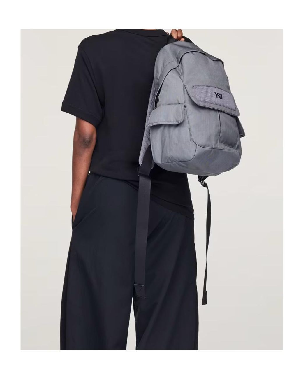 Y-3 Gray Small Backpack for men