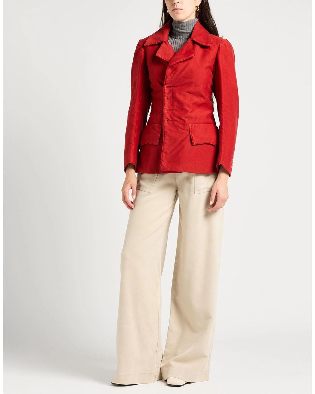 Maison Margiela Red Blazer Cotton