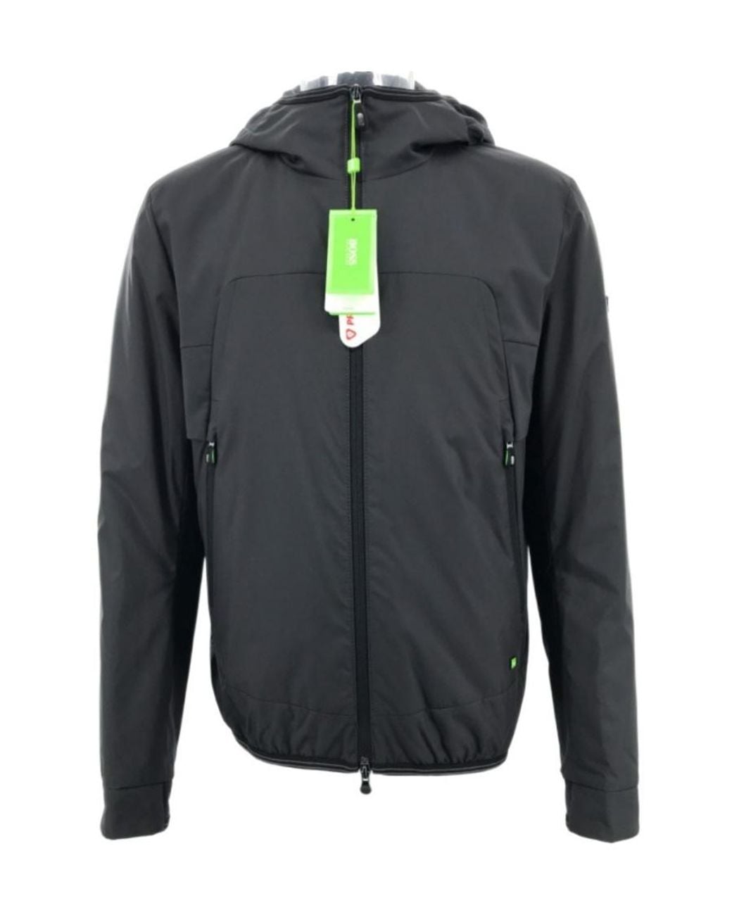 Boss Gray Hooded Cotton Padded Jacket for men