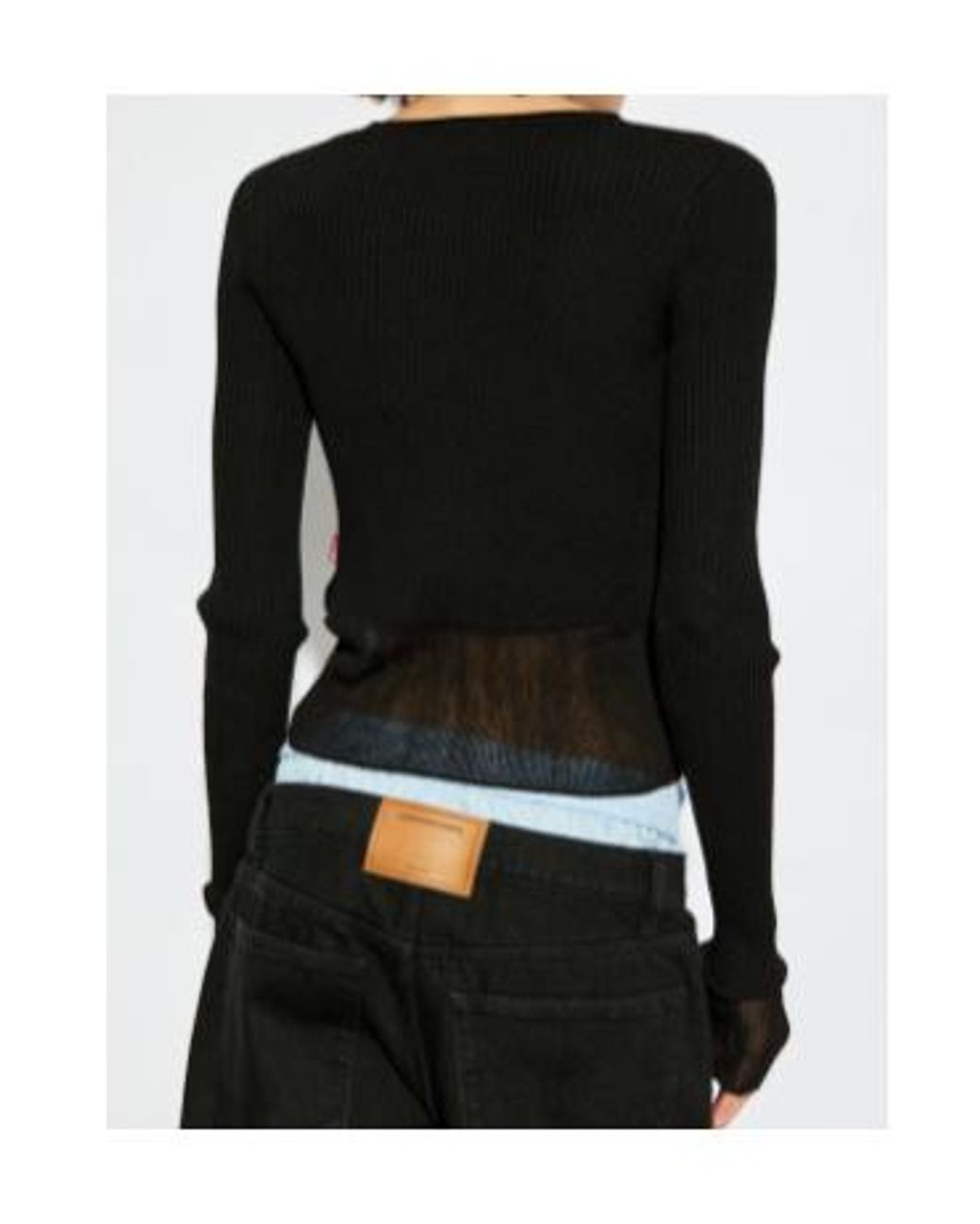 DIESEL Black M-Sleshs Crewneck Knitted Top