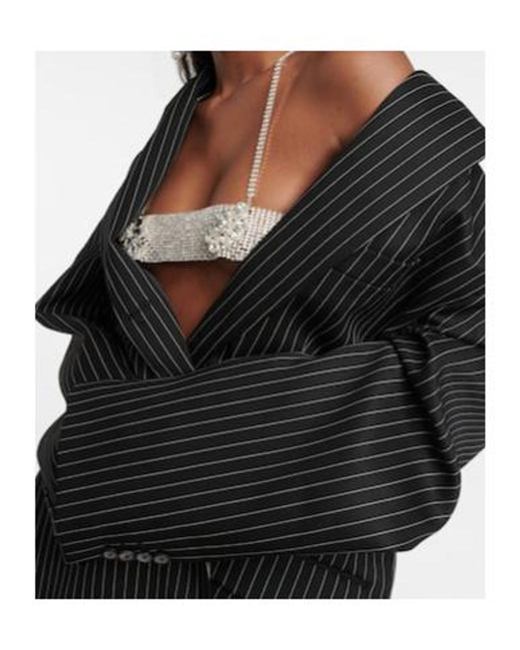 Magda Butrym Natural Bandeau Crystal Jewelry Top