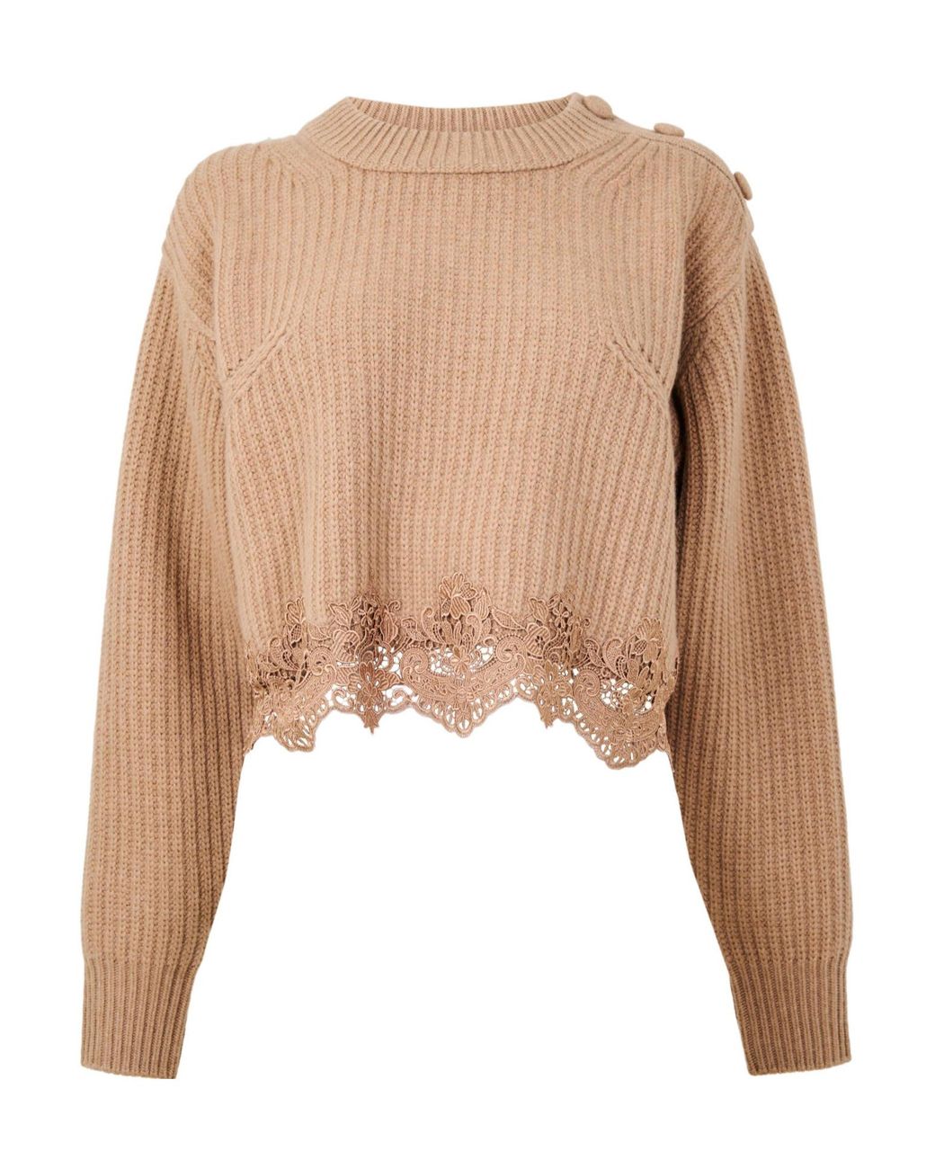 Chloé Natural Mp18 Cable Knit Jumper
