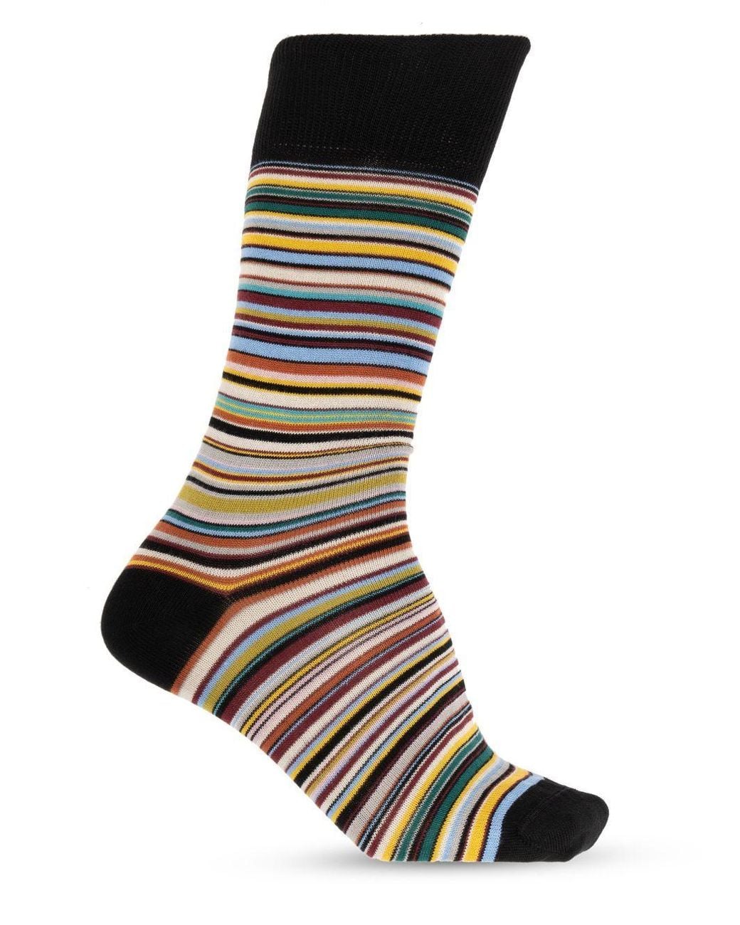 Paul Smith Gray Striped Socks for men