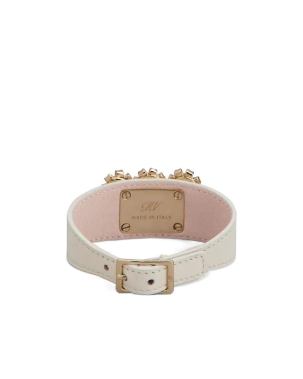 Roger Vivier White Flower Strass Buckle Bracelet