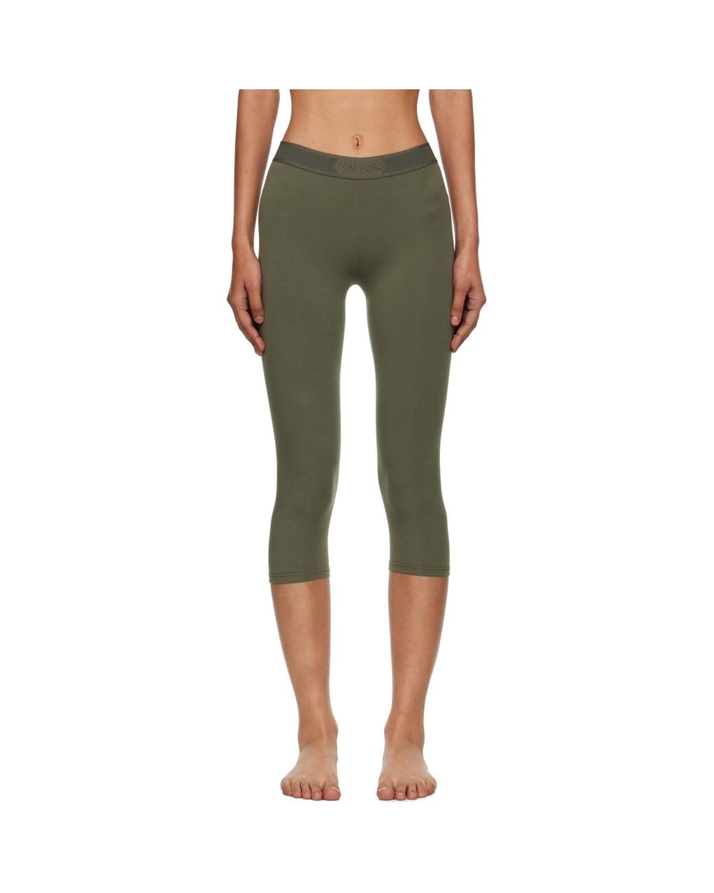 Tom Ford Gray Logoed Yoga Pants