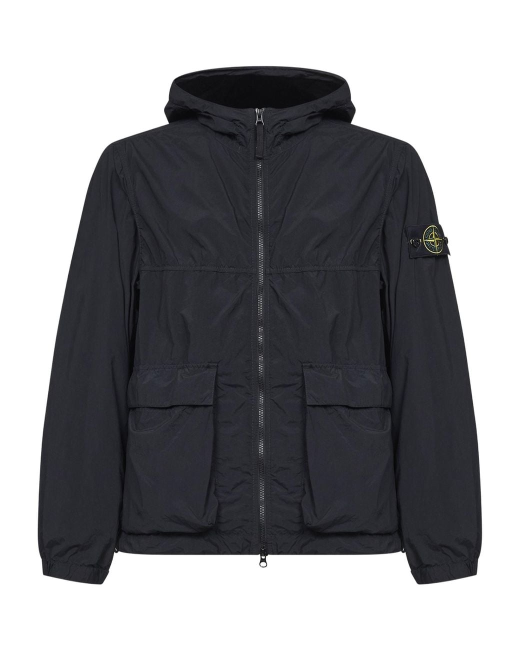 Stone Island Black Nylon Short Hooded Parka<Br for men
