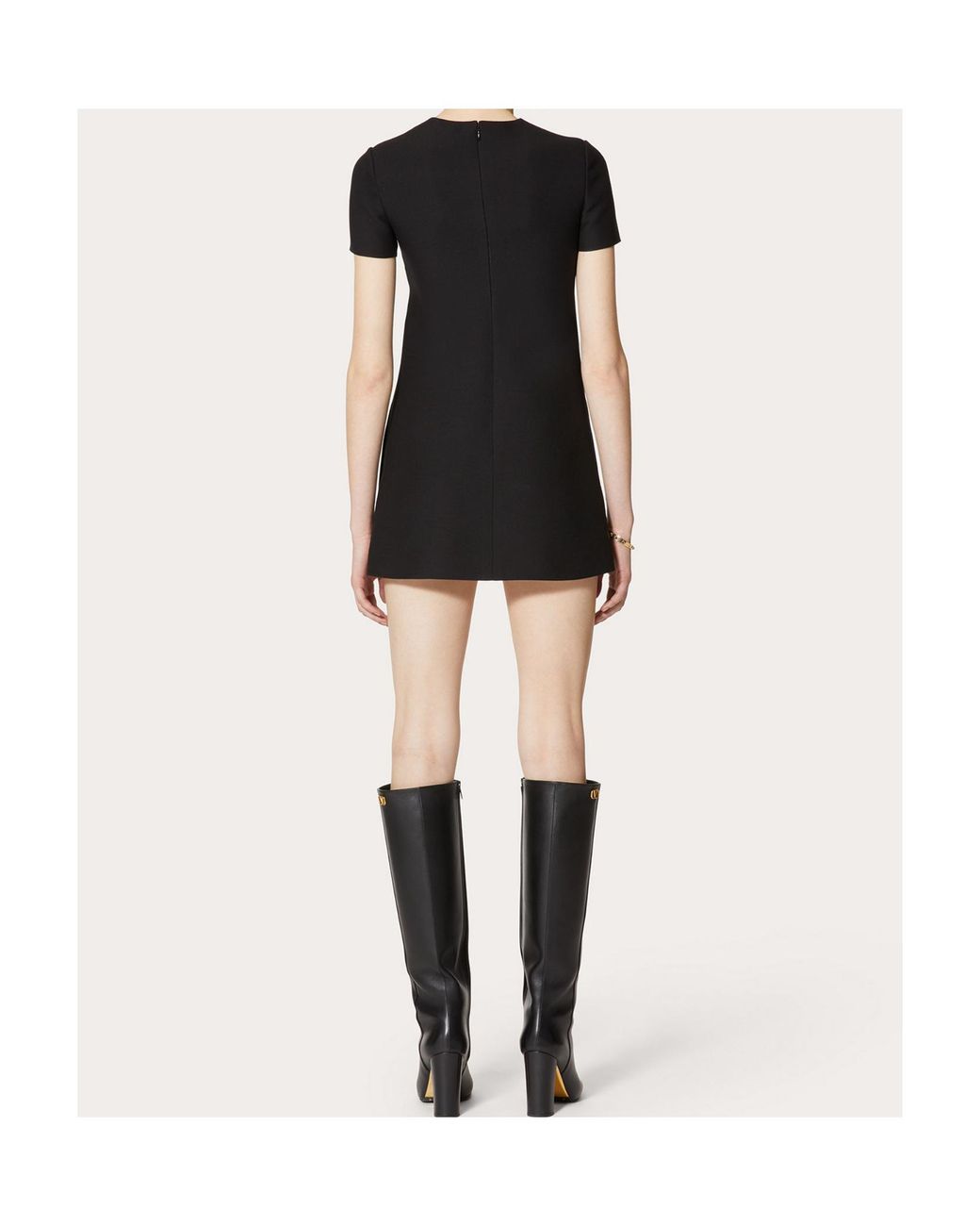 Valentino Black Two-Tone T-Shirt Dress