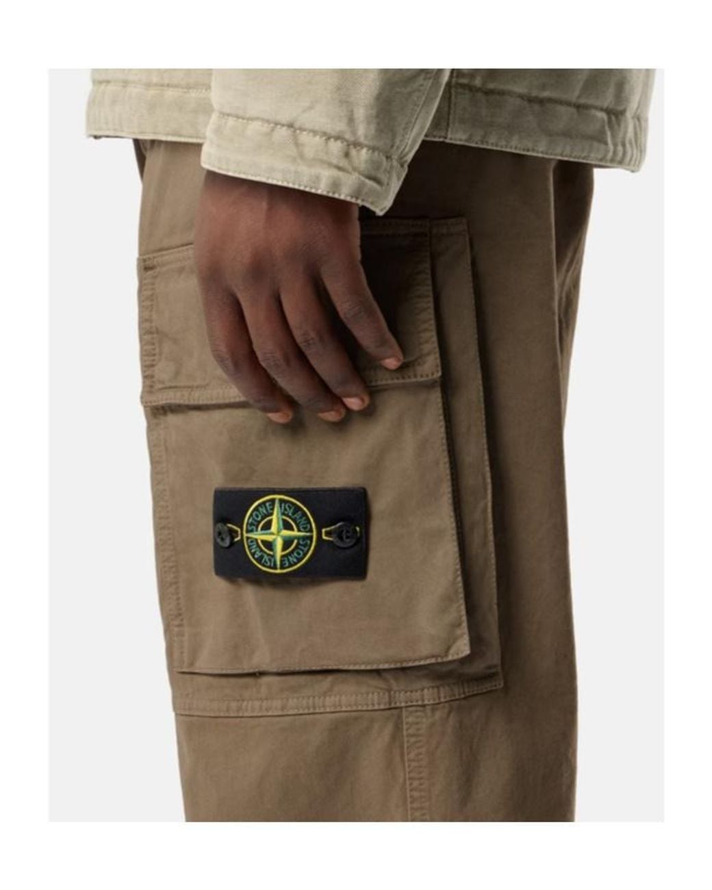 Stone Island Natural Old Effect Jogger Trousers for men