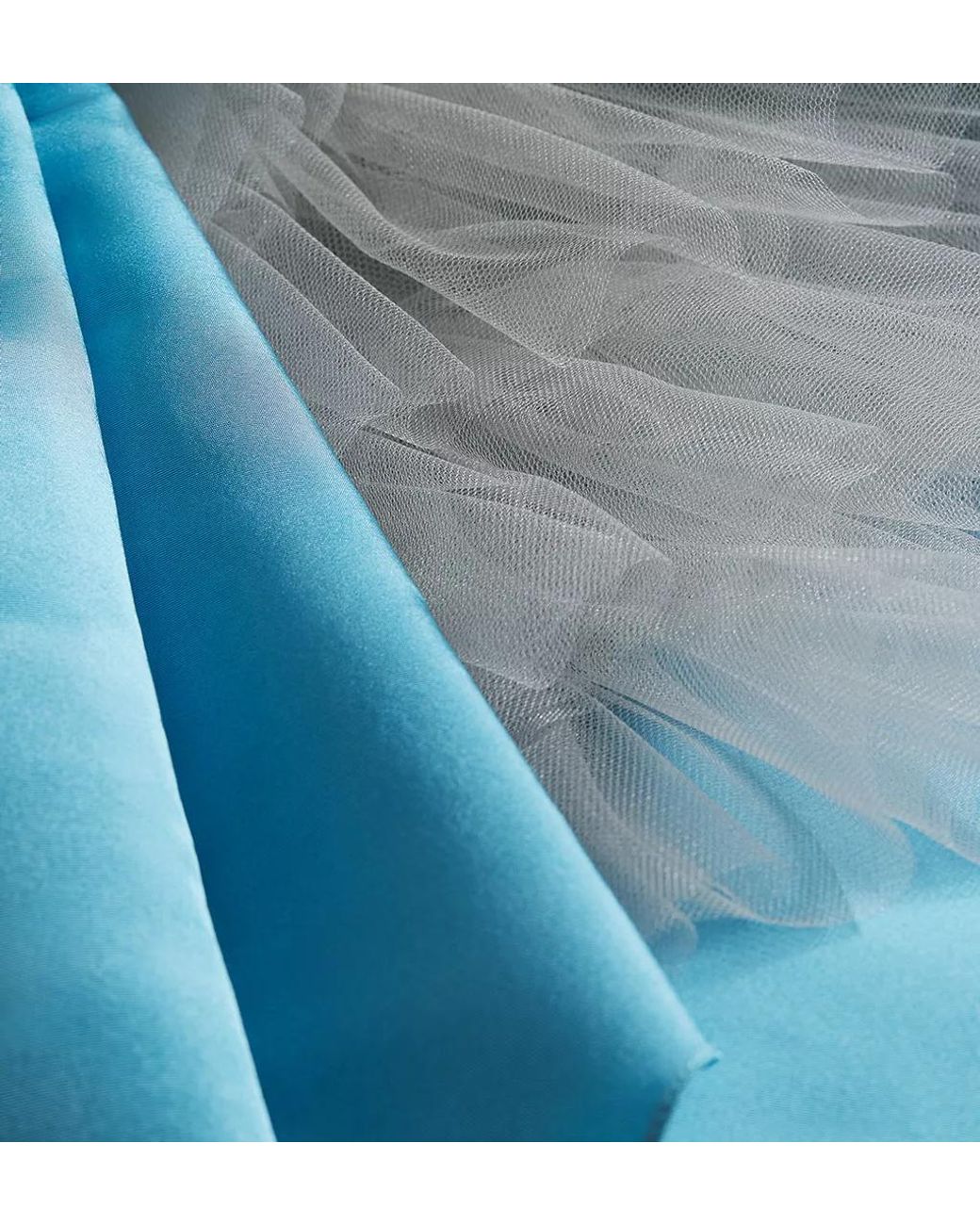 Dior Blue Mid-Length Draped Asymmetrical Bustier Dress