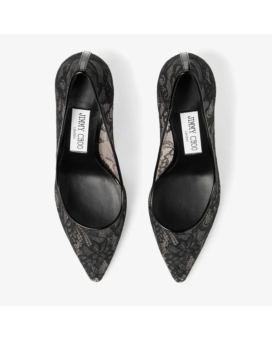 Jimmy Choo Metallic Romy Lace Pointed Pumps