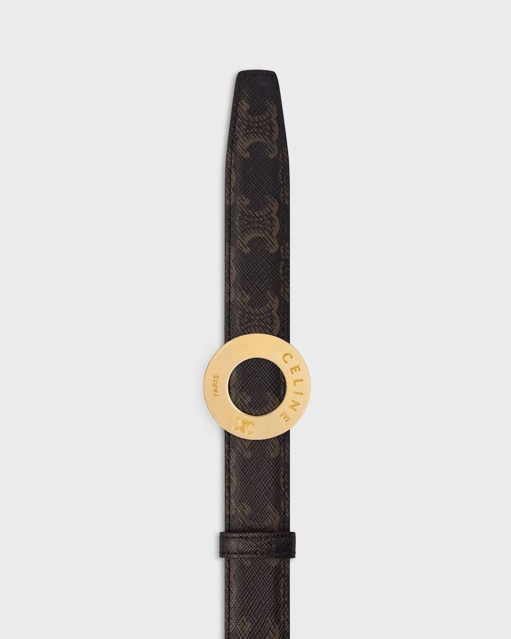 Céline White Disc-Clasp And Reversible Belt