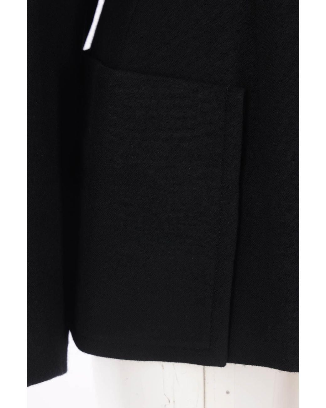 Yohji Yamamoto Blue Double-Breasted Long-Sleeved Coat