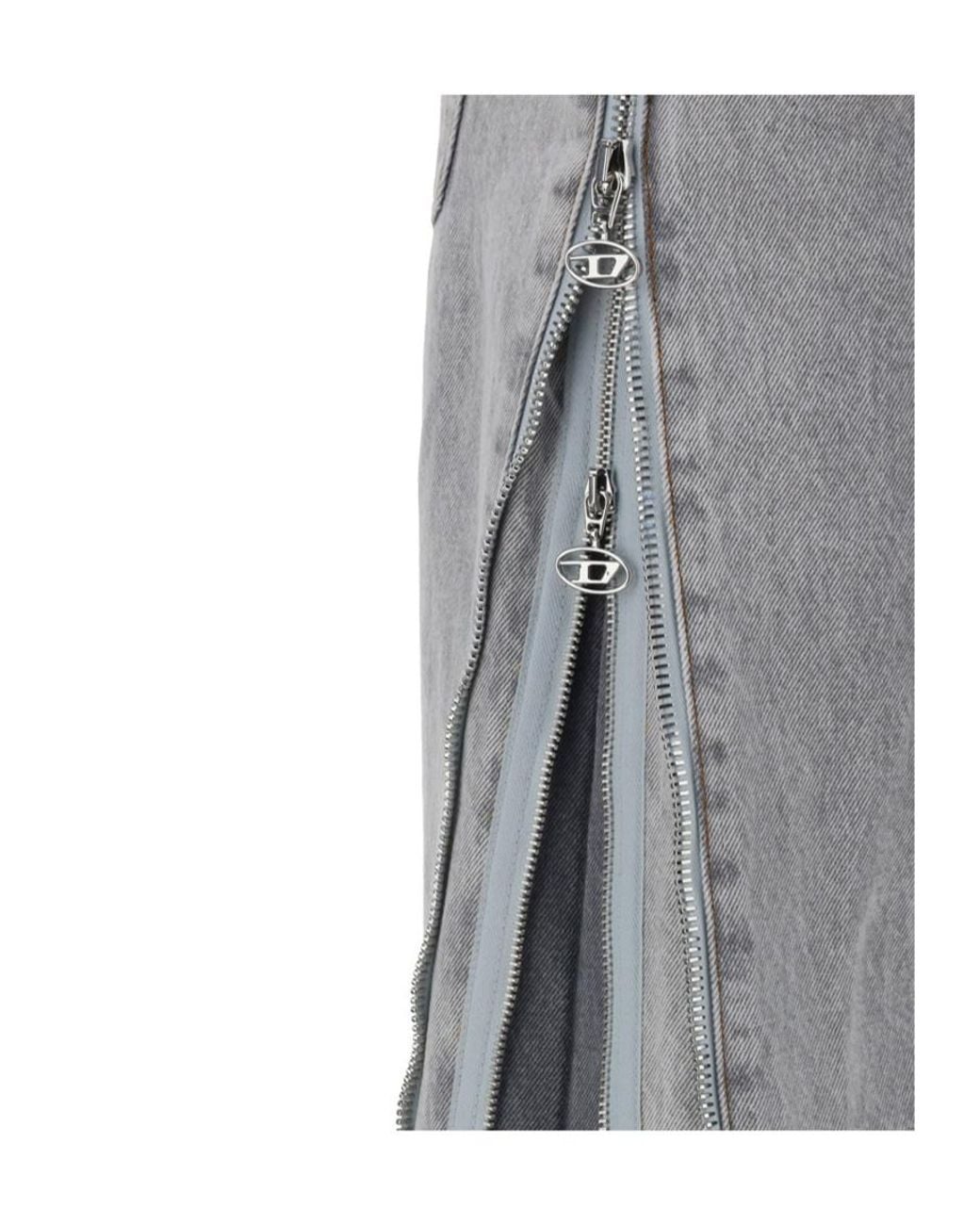 DIESEL Gray 2002 Low-Rise Straight-Leg Jeans
