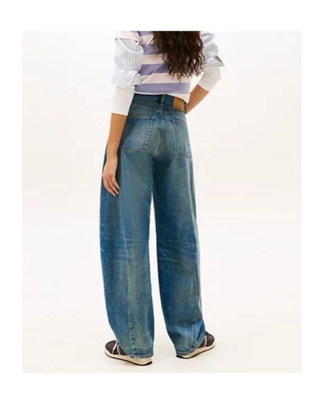 Tommy Hilfiger Blue Mid Rise Wide Barrel Leg Jeans