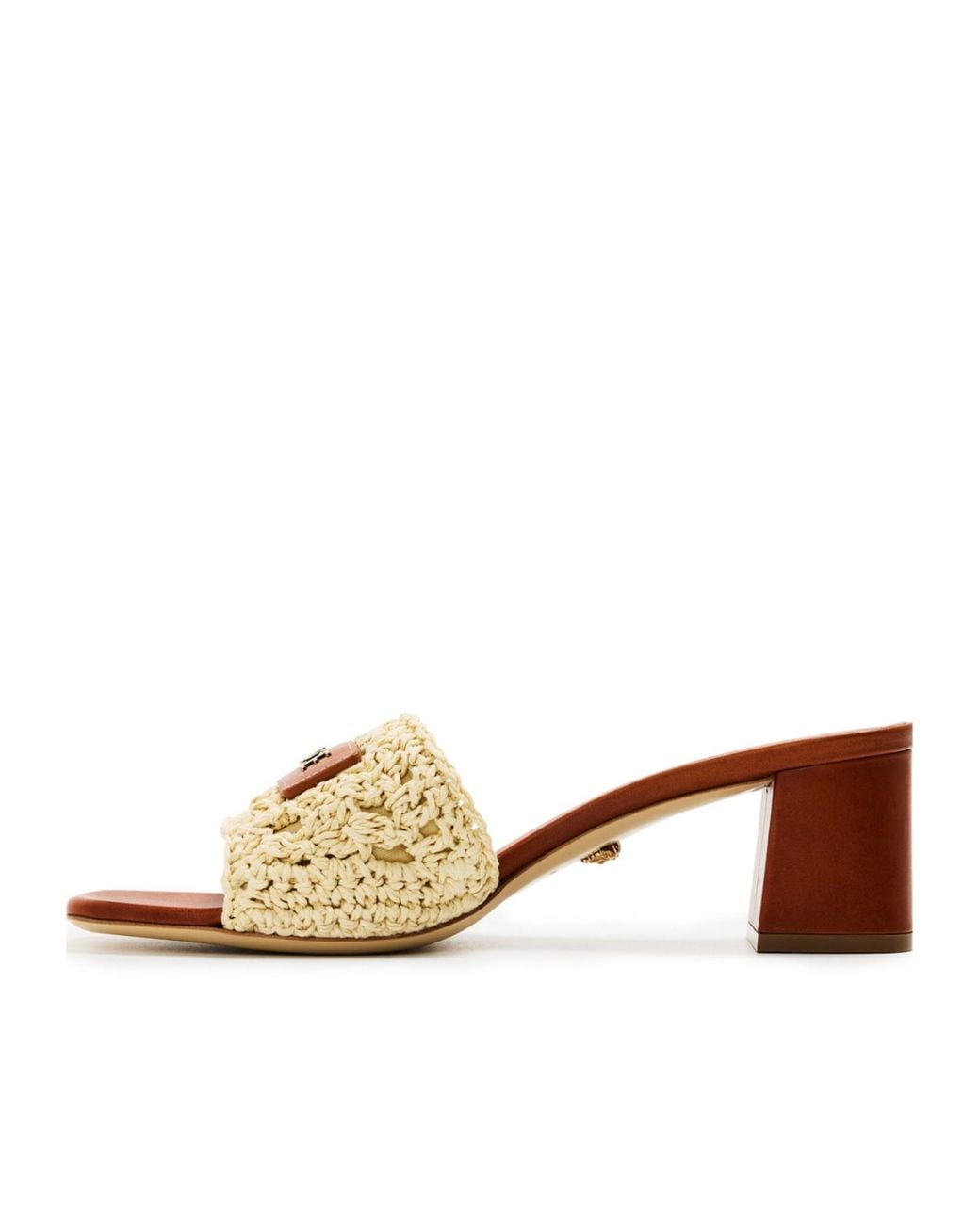 Versace Natural Heeled Mules