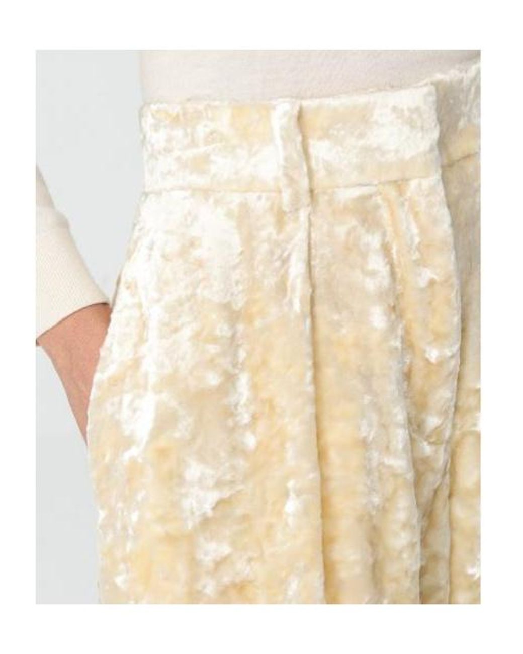 Jil Sander Natural High-Shine Wide-Leg Trousers
