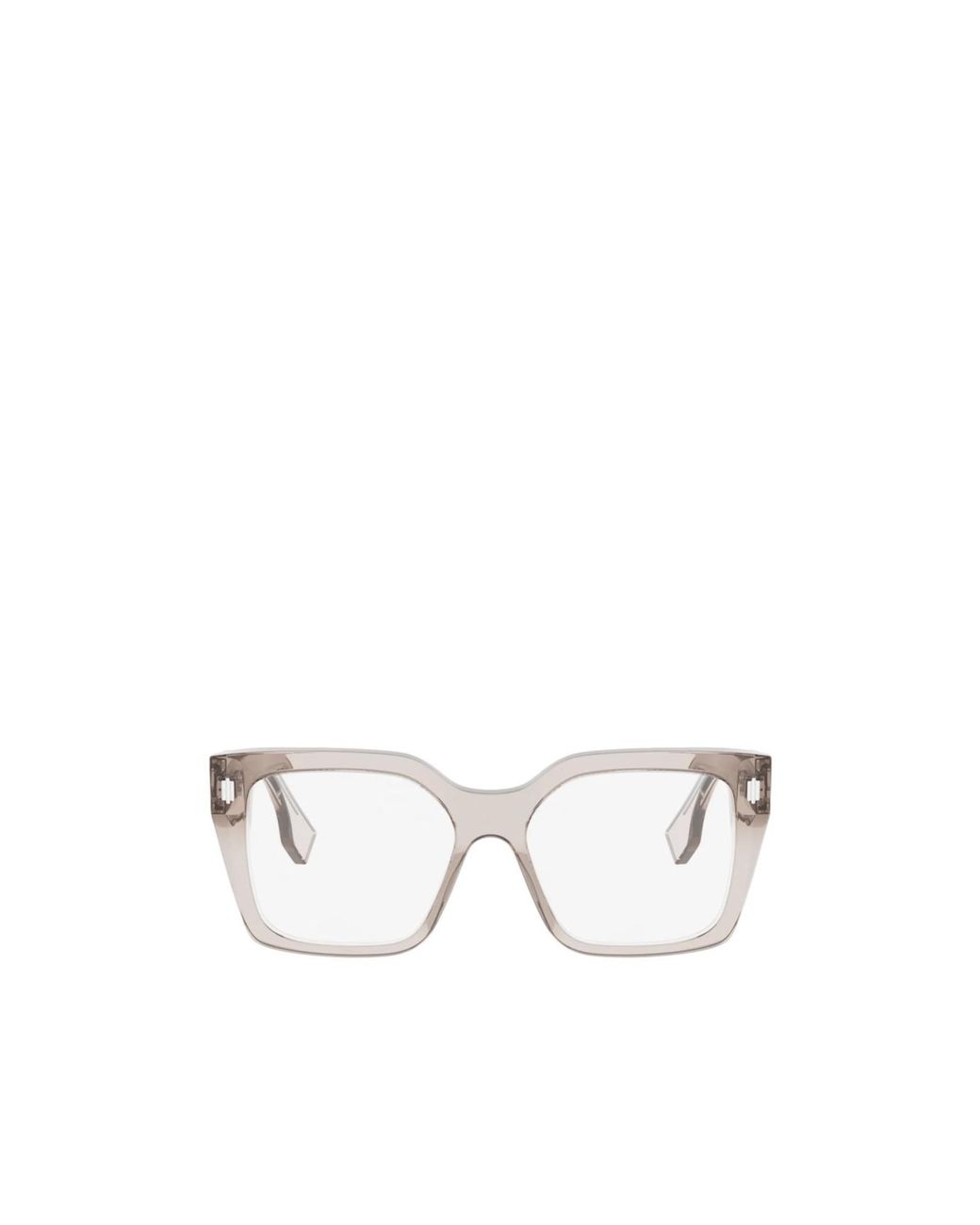 Fendi White Eyewear Square Frame Glasses for men