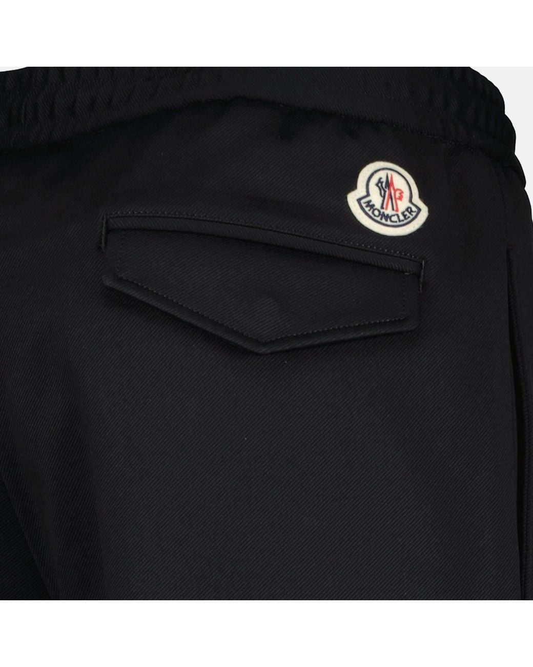 Moncler Black Logo Patch Drawstring Track Pants for men