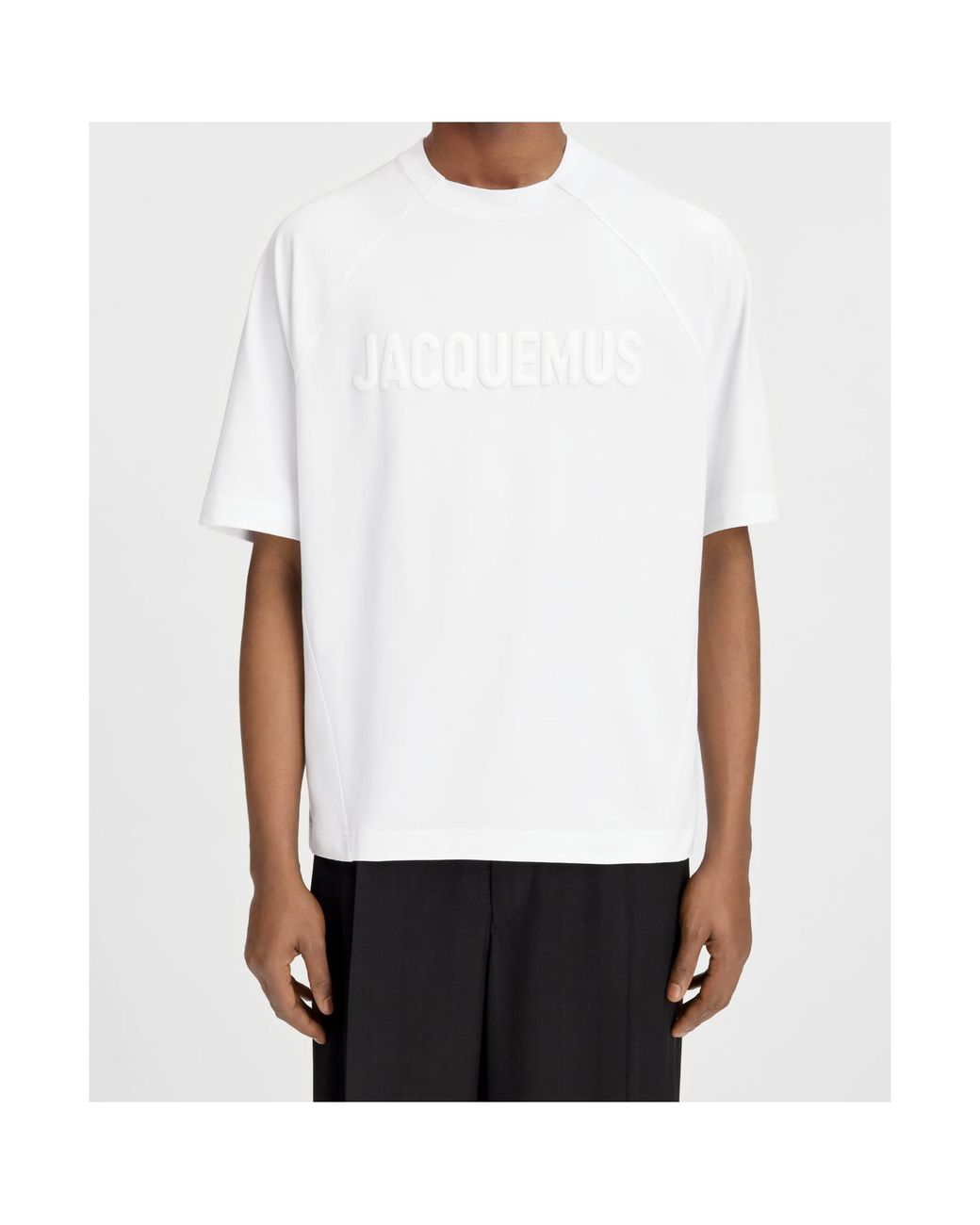 Jacquemus White T-Shirt 'Typo' for men
