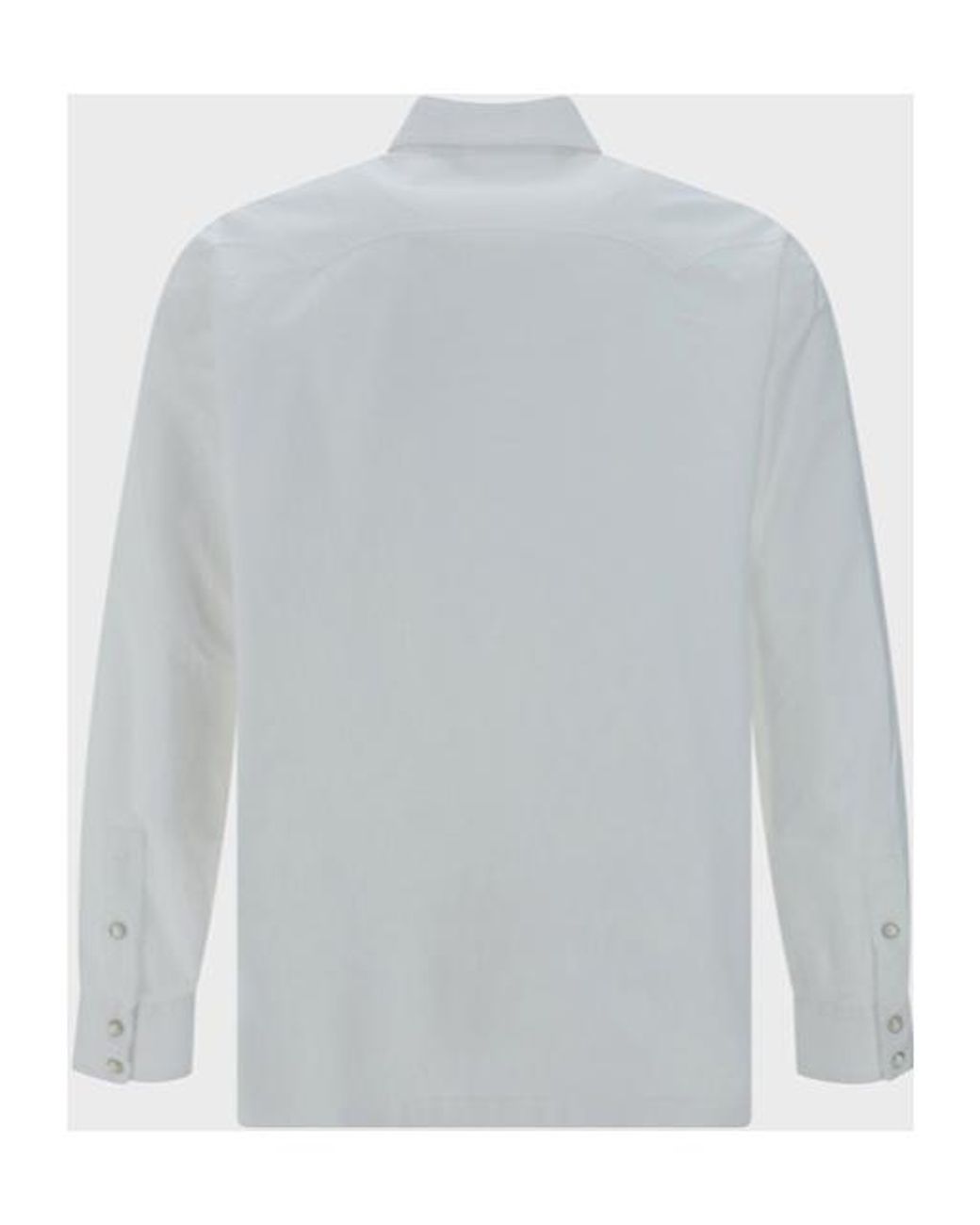 Palm Angels Gray Monogram Embroidered Streight Hem Shirt for men
