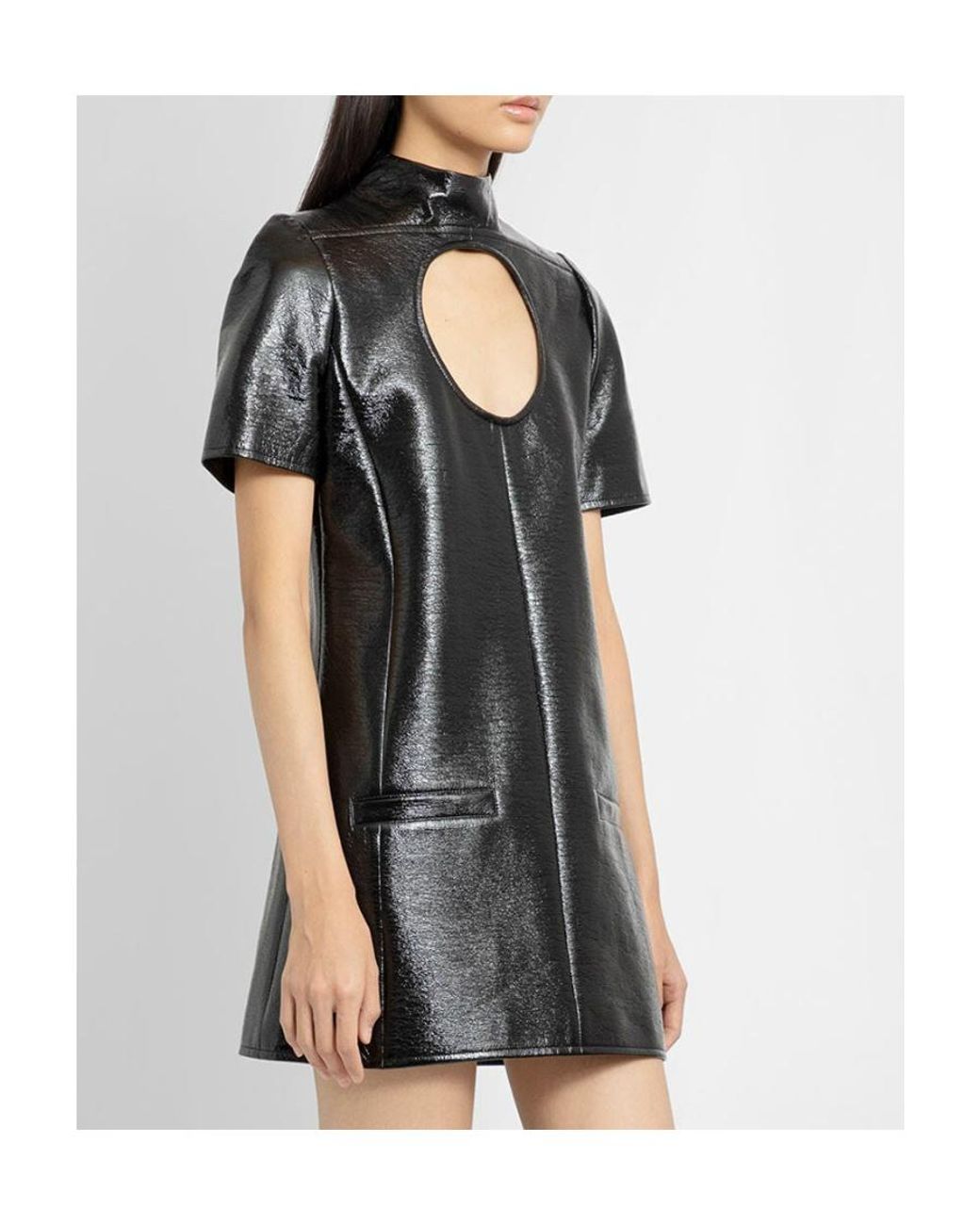 Courreges Black Courrèges Cut-Out Short-Sleeved Mini Dress