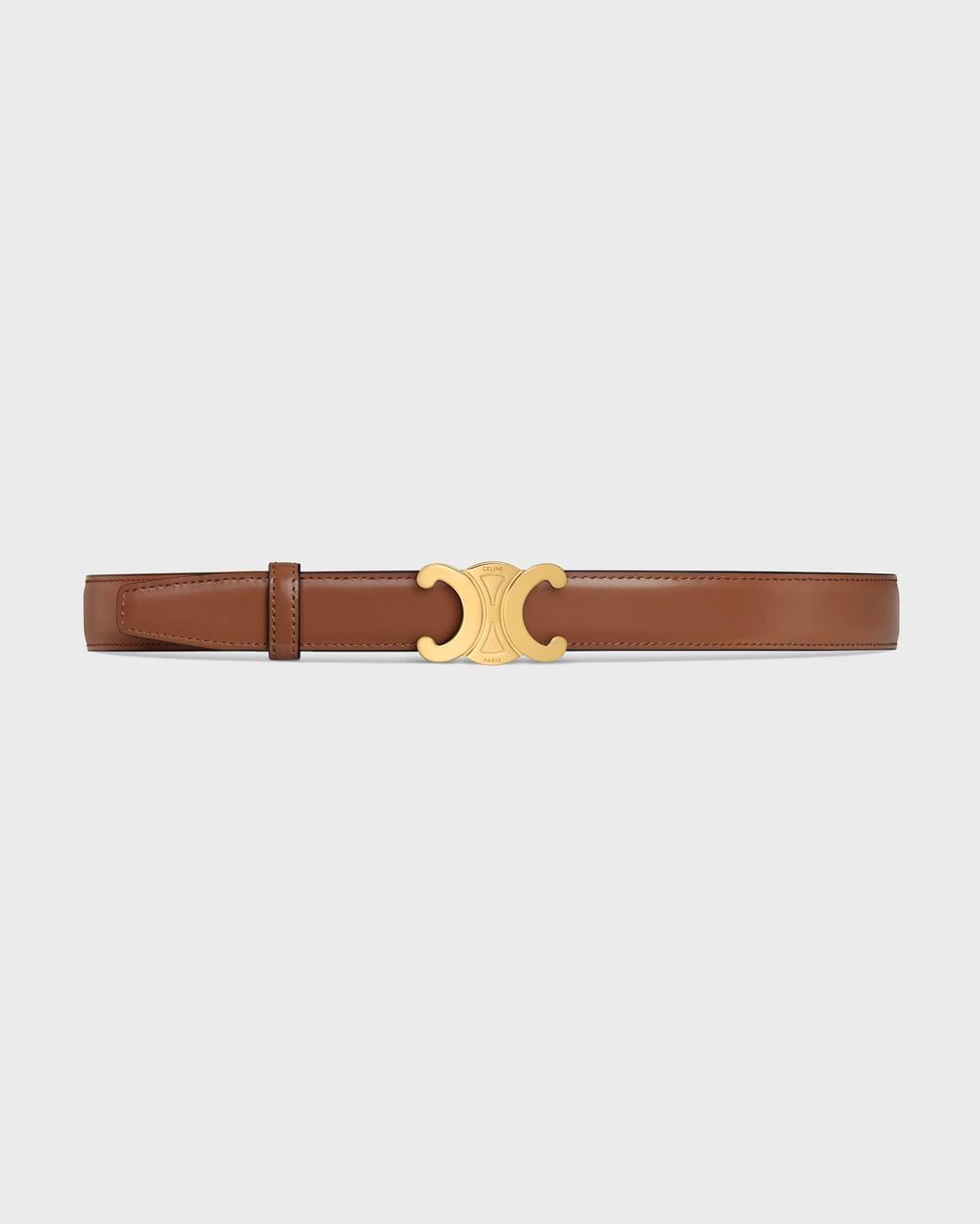 Céline White Triomphe Buckle Reversible Strap 25Mm