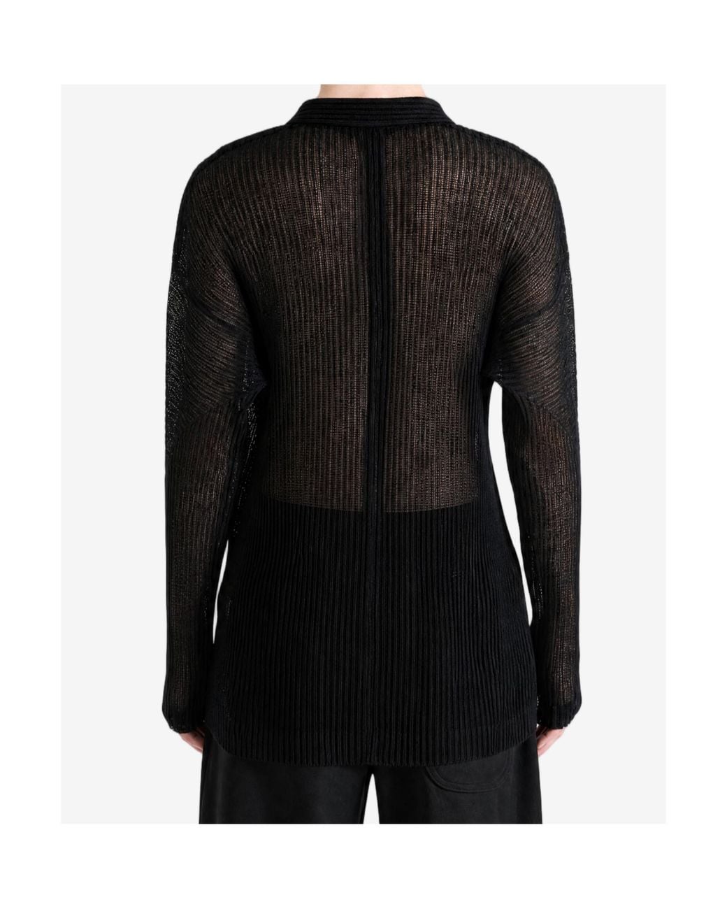 Homme Plissé Issey Miyake Black Homme Plissé Issey Miyake Sheer Pleated Shirt for men