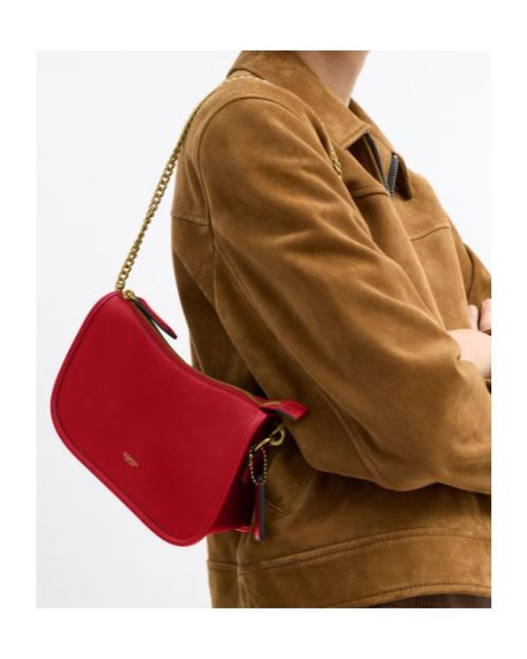 COACH Red Waverly Shoulder Bag