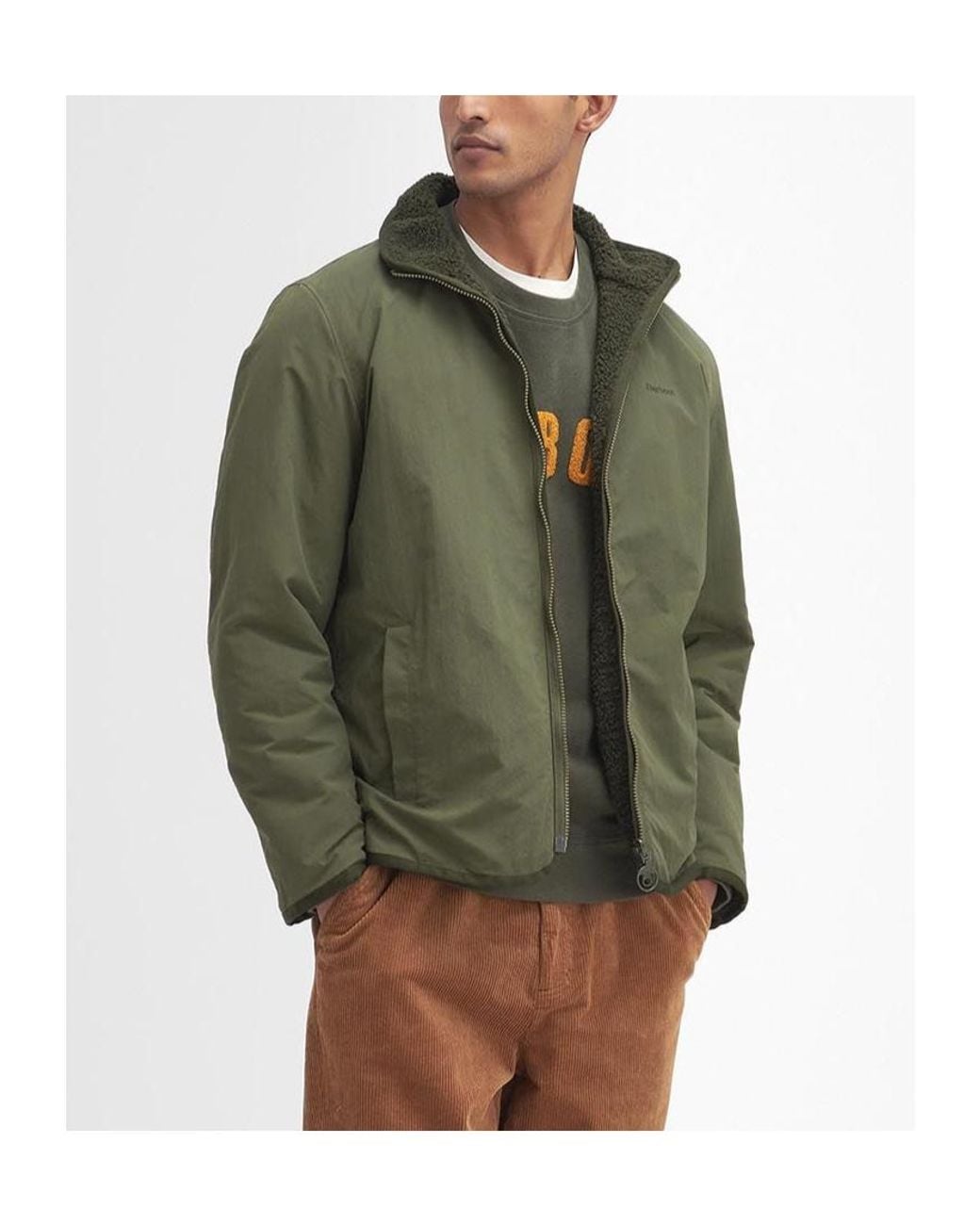 Barbour Green Double-Sided Casual Jacket for men