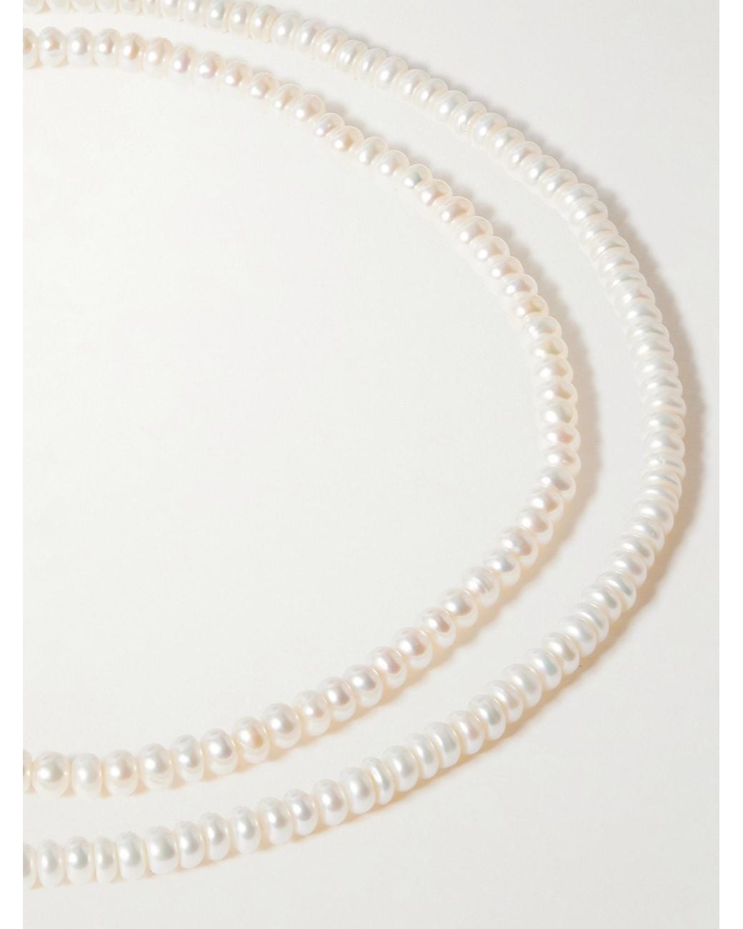 Loren Stewart White 14-Karat Pearl Necklace