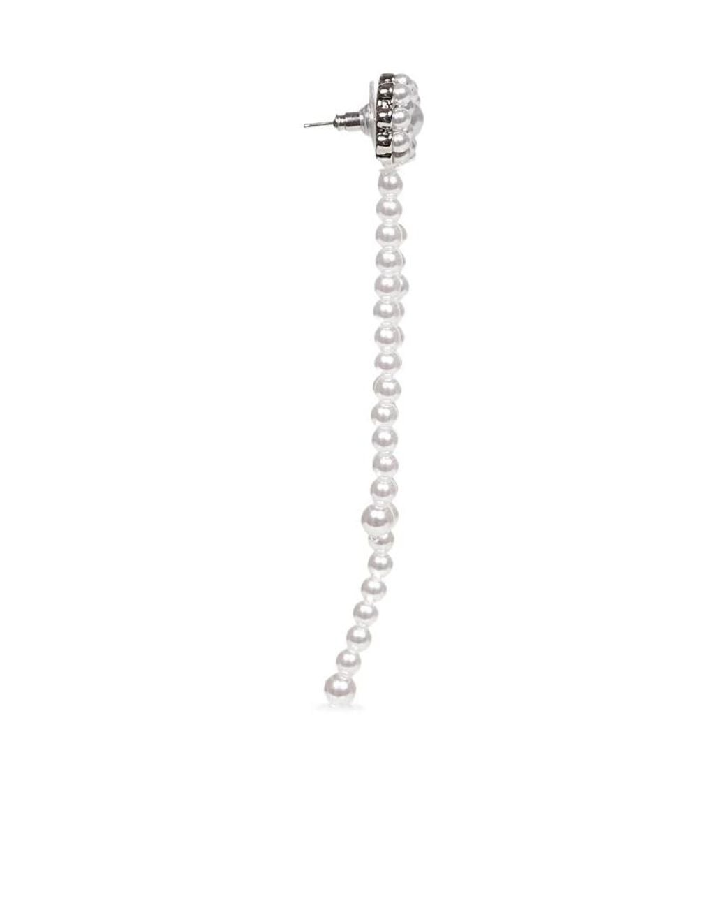 Self-Portrait White Bow Earrings