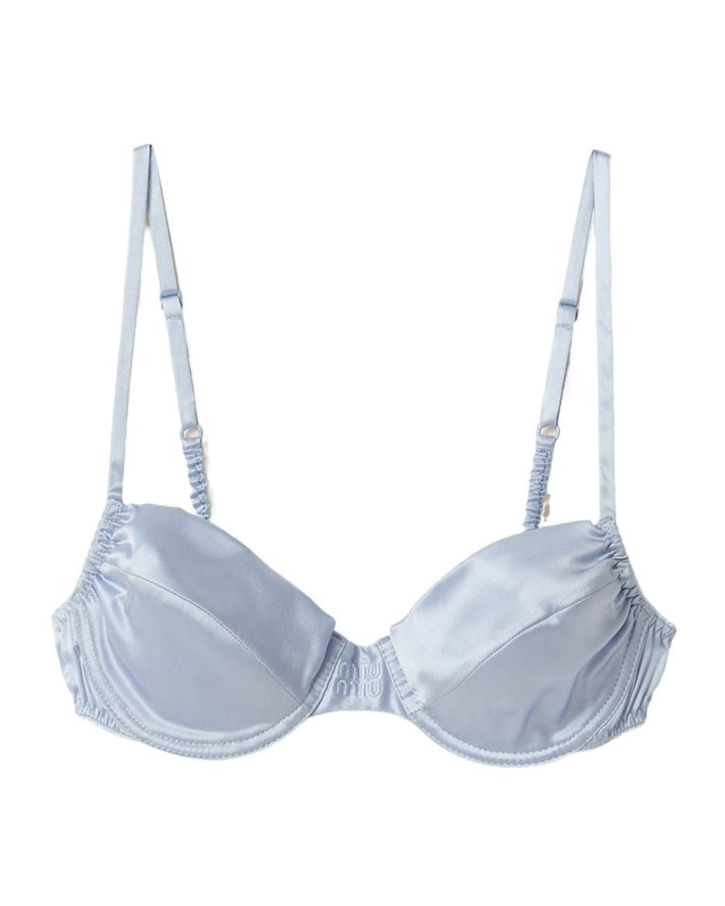 Miu Miu Blue Satin Bra