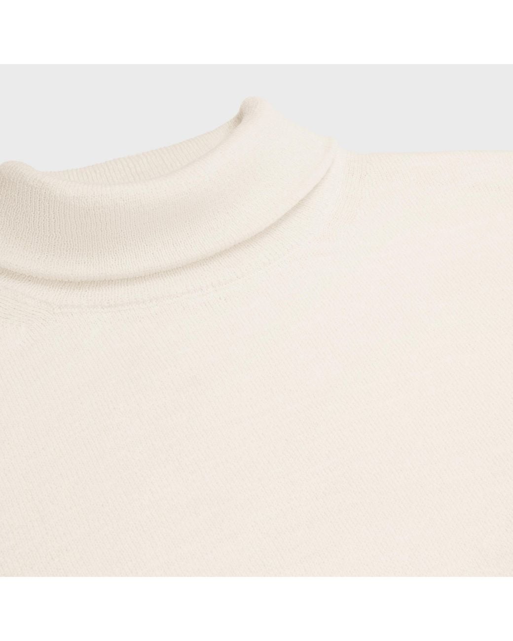 Céline White Turtleneck Sweater