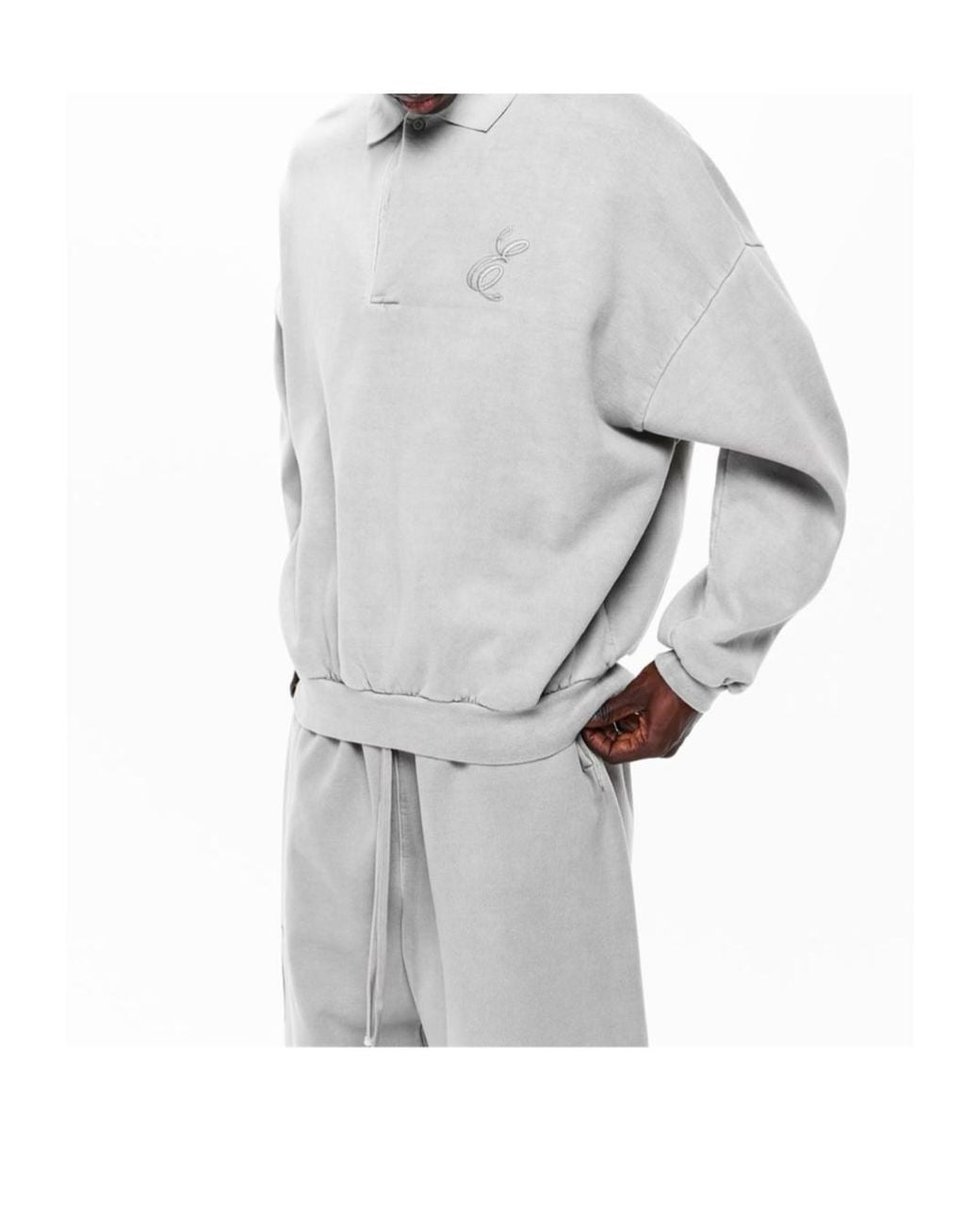 Fear Of God Gray Fge Script Polo Sn62 for men
