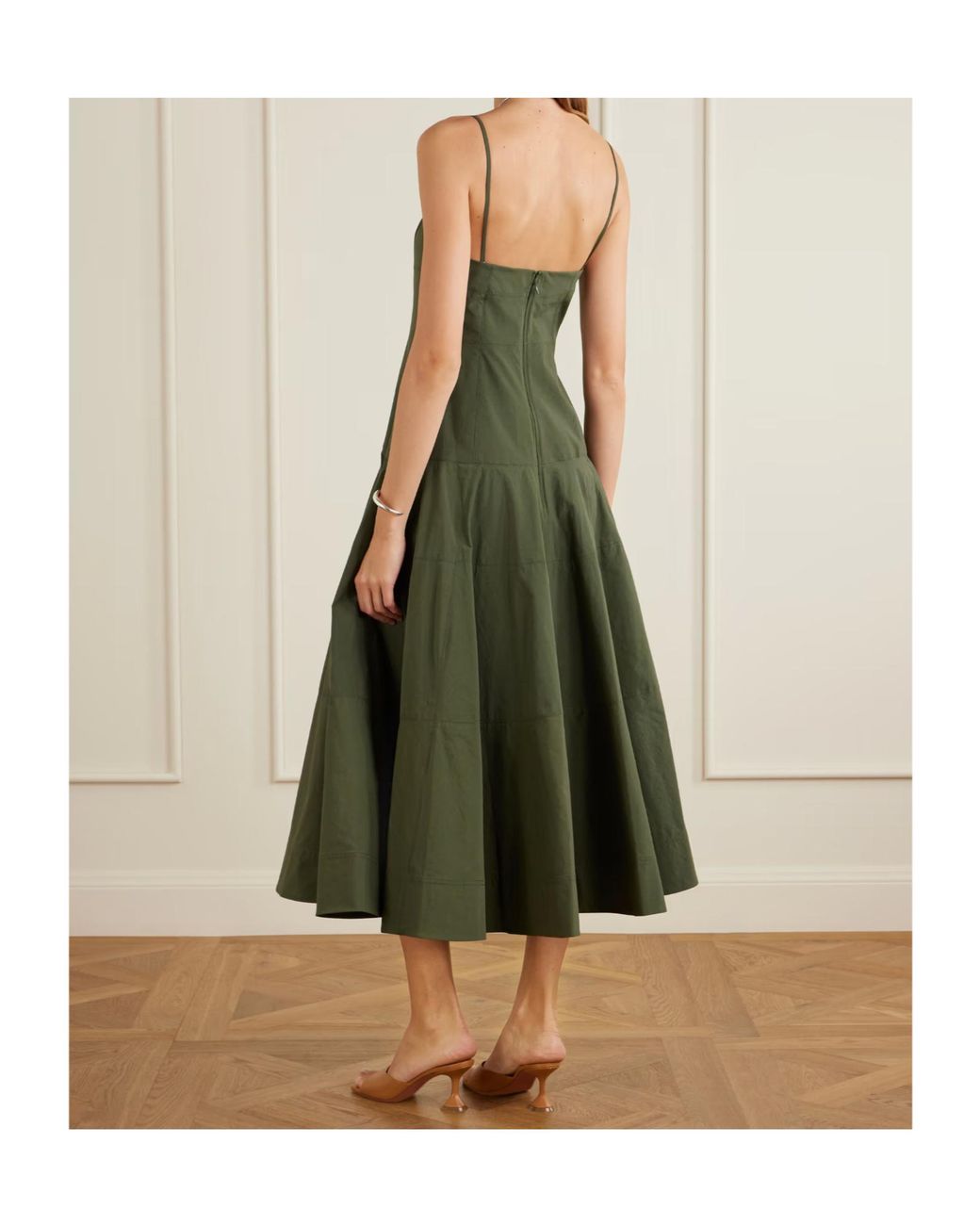 Veronica Beard Green Ilona Midi Dress