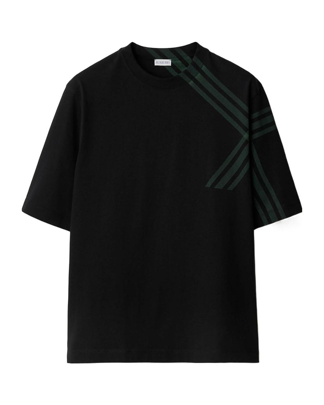 Burberry Black Short-Sleeve Cotton T-Shirt for men