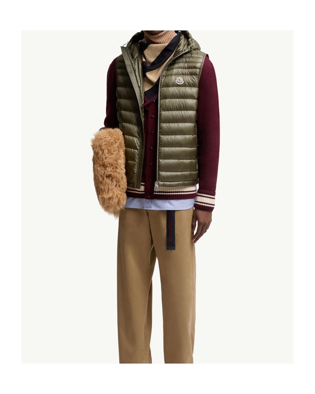 Moncler Green Orant Padded Gilet for men