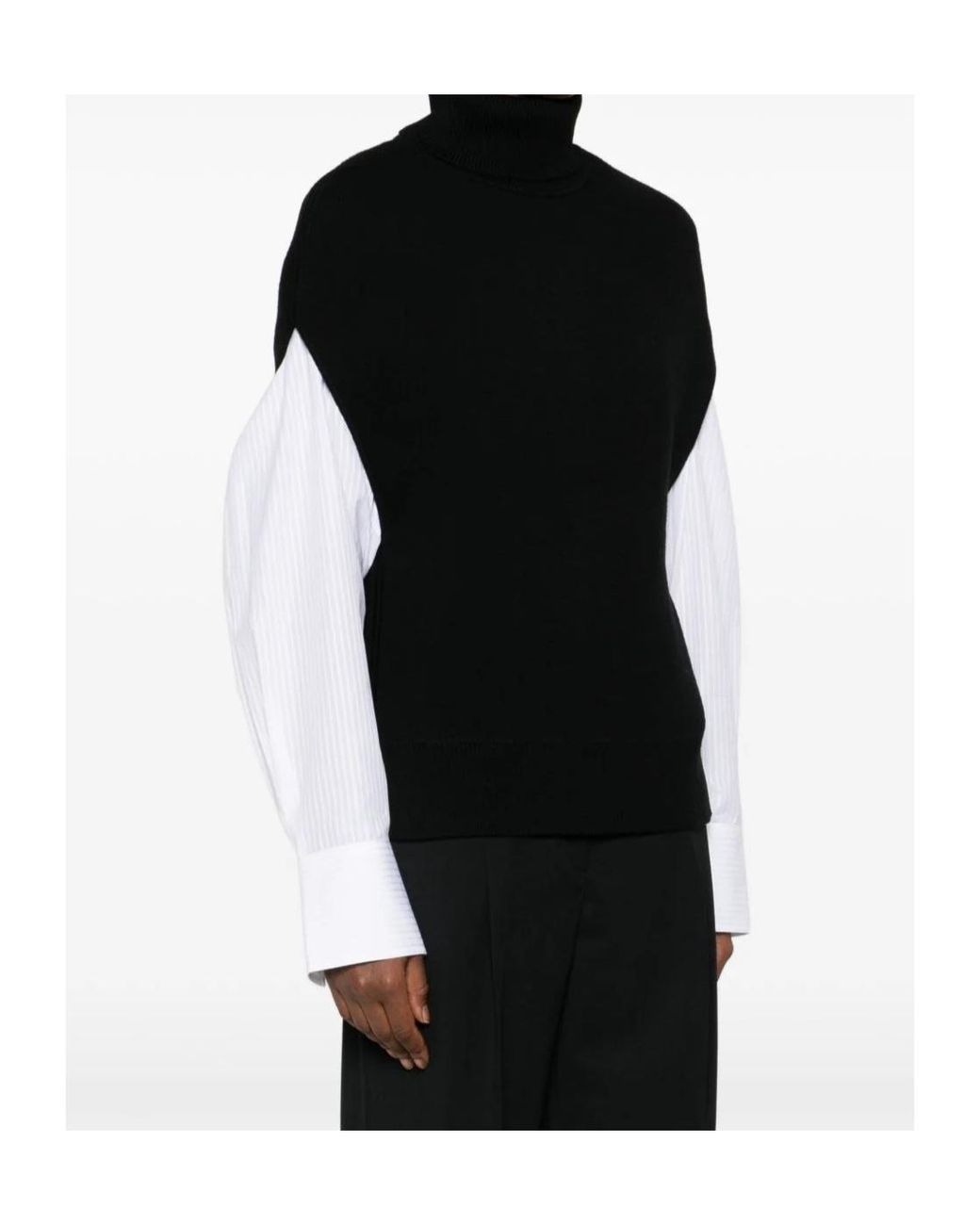 Totême Black Totême Double Knitted Cape